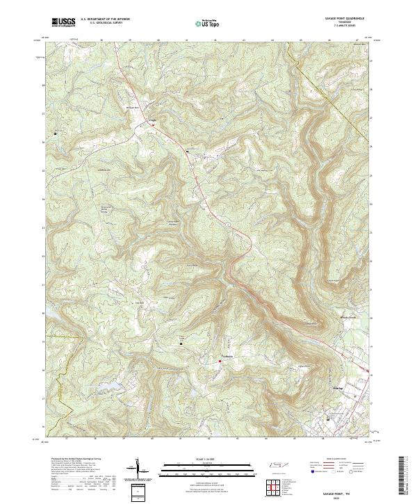 Savage Point, TN — USGS 7.5-minute topo (2022)