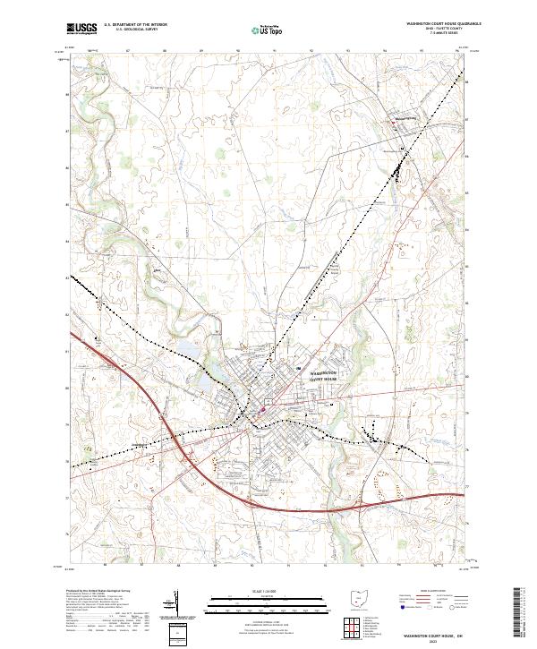 Washington Court House, OH — USGS 7.5-minute topo (2023)