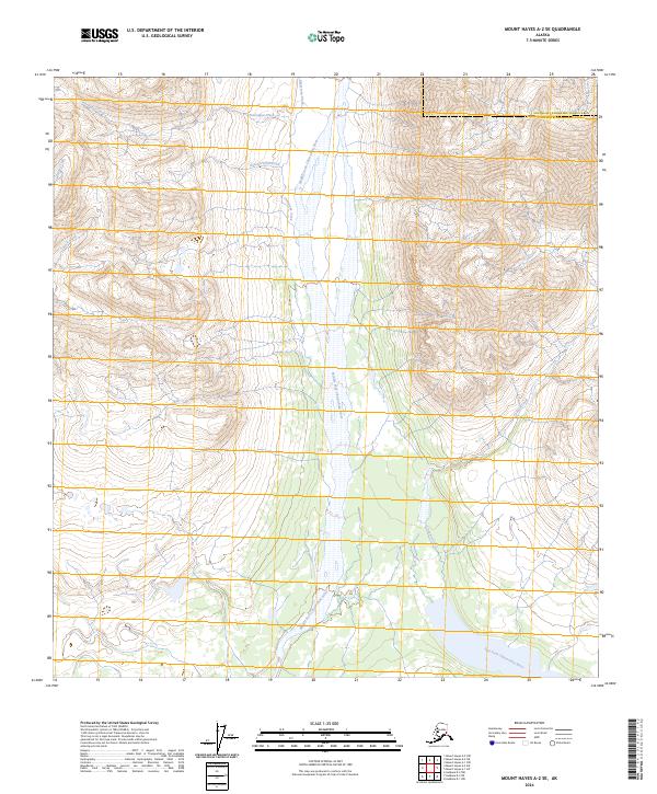Mount Hayes A-2 SE, AK — USGS 7.5-minute topo (2024)