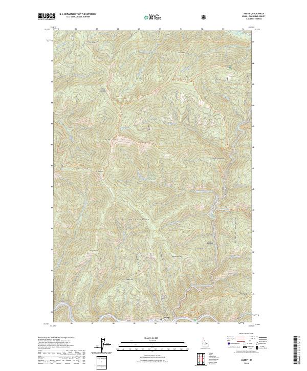 Avery, ID — USGS 7.5-minute topo (2024)