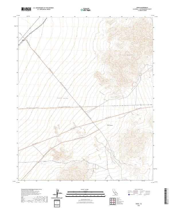 Essex, CA — USGS 7.5-minute topo (2021)