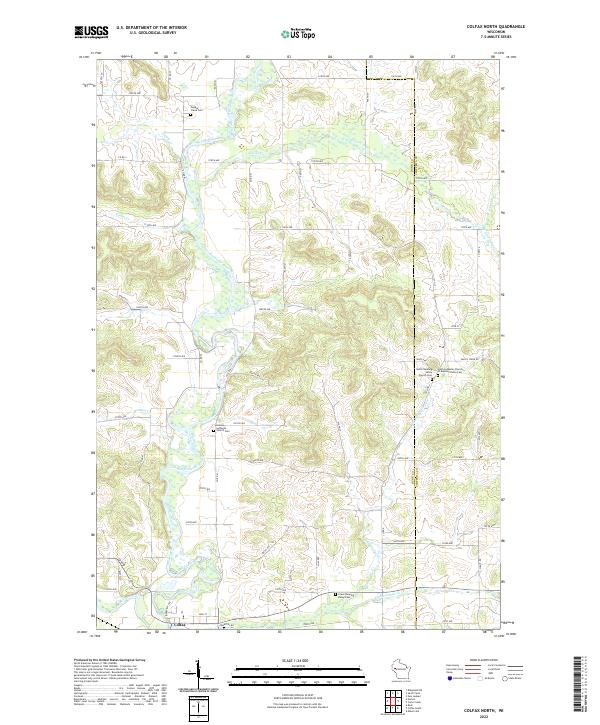 Colfax North, WI — USGS 7.5-minute topo (2022)