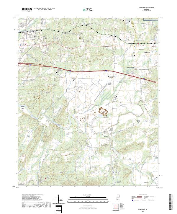 Eastaboga, AL — USGS 7.5-minute topo (2024)