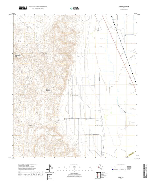Lobo, TX — USGS 7.5-minute topo (2022)
