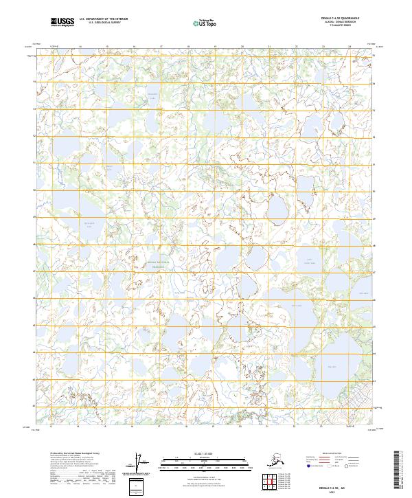 Denali C-6 SE, AK — USGS 7.5-minute topo (2023)