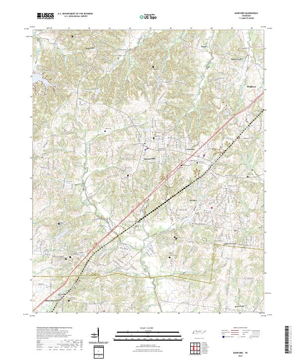 Munford, TN — USGS 7.5-minute topo (2022)