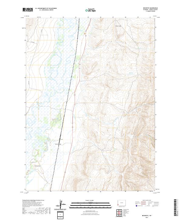 Beckwith, WY — USGS 7.5-minute topo (2021)