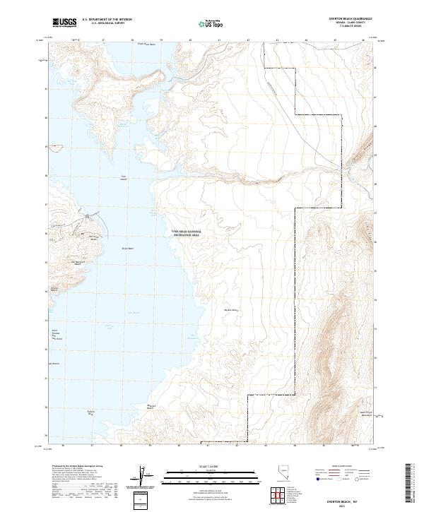 Overton Beach, NV — USGS 7.5-minute topo (2021)