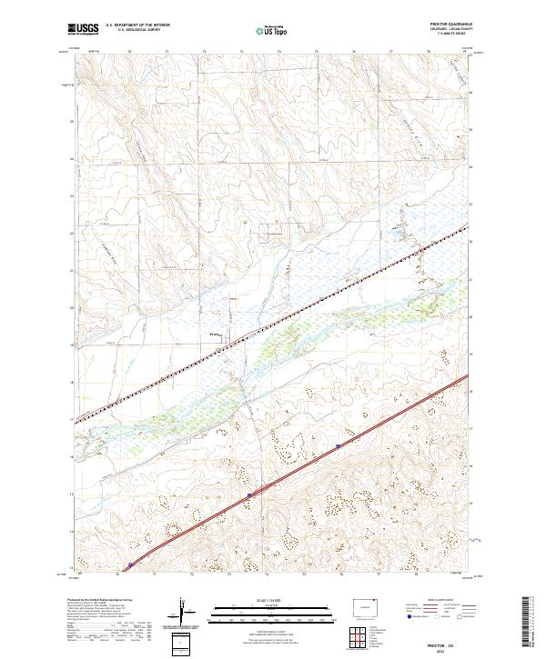Proctor, CO — USGS 7.5-minute topo (2022)