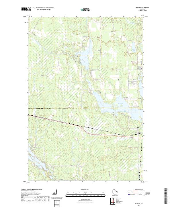 Bradley, WI — USGS 7.5-minute topo (2022)
