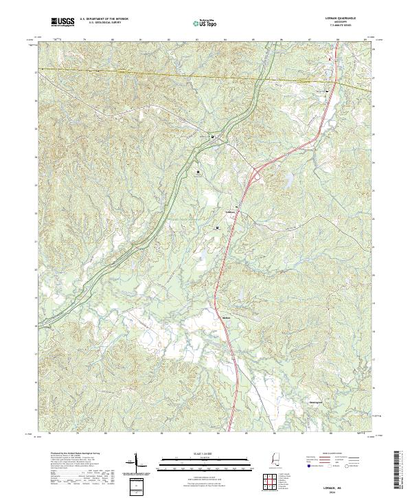 Lorman, MS — USGS 7.5-minute topo (2024)