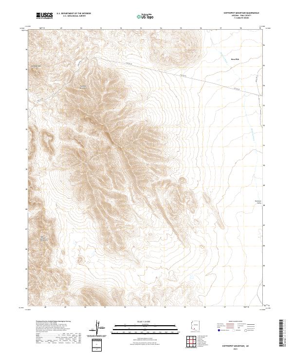 Coffeepot Mountain, AZ — USGS 7.5-minute topo (2021)