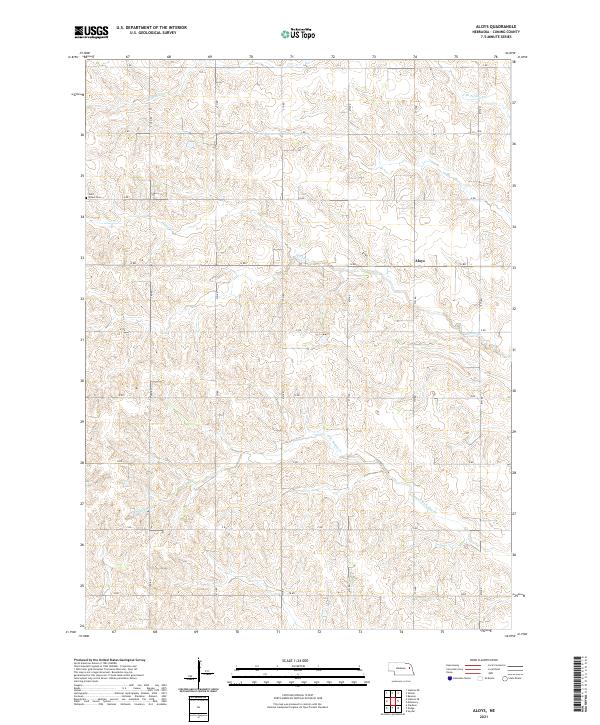 Aloys, NE — USGS 7.5-minute topo (2021)