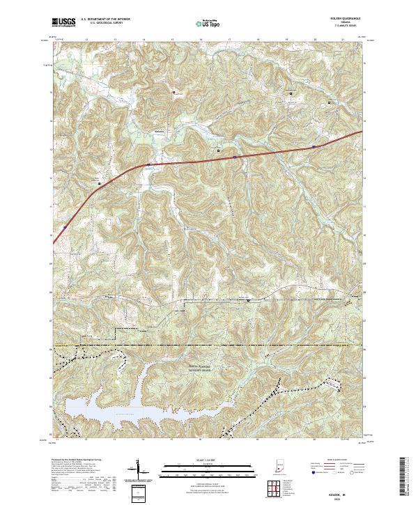 Koleen, IN — USGS 7.5-minute topo (2022)