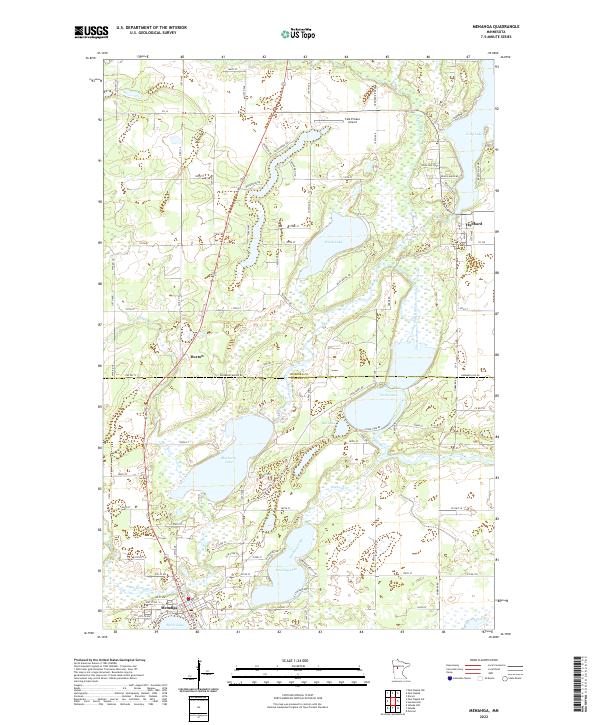 Menahga, MN — USGS 7.5-minute topo (2022)
