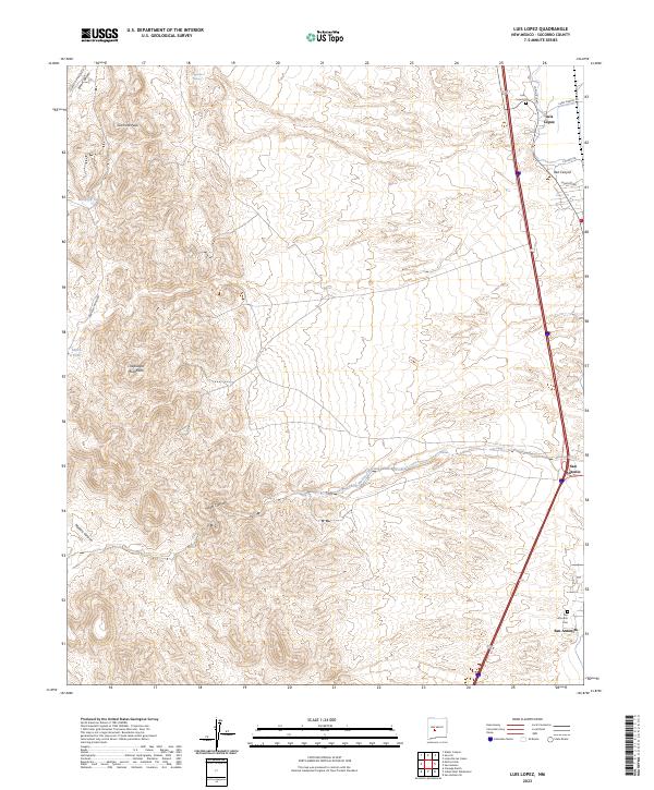 Luis Lopez, NM — USGS 7.5-minute topo (2023)