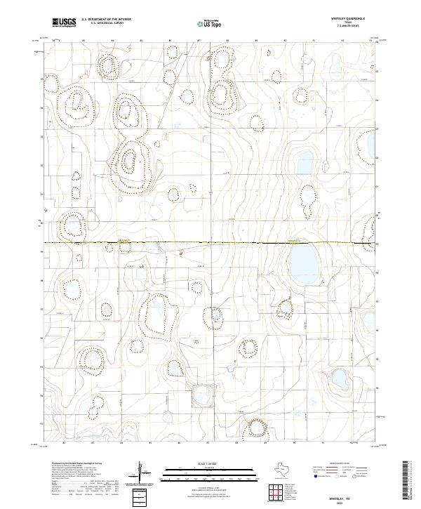 Whiteley, TX — USGS 7.5-minute topo (2022)