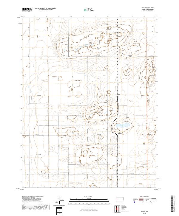 Tennis, KS — USGS 7.5-minute topo (2022)