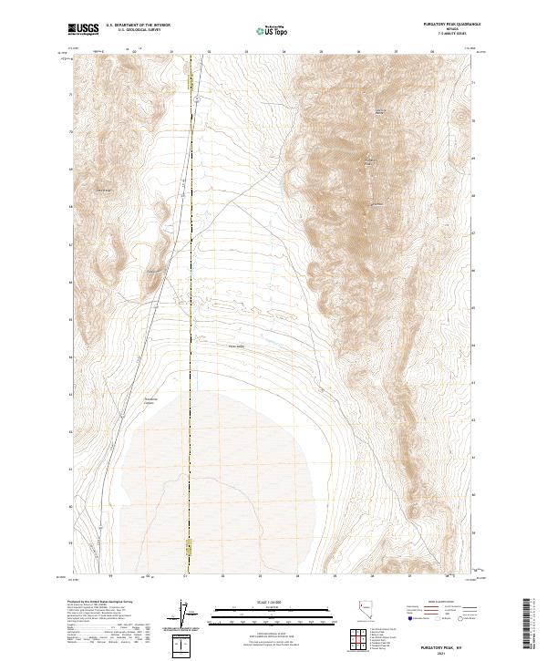 Purgatory Peak, NV — USGS 7.5-minute topo (2021)
