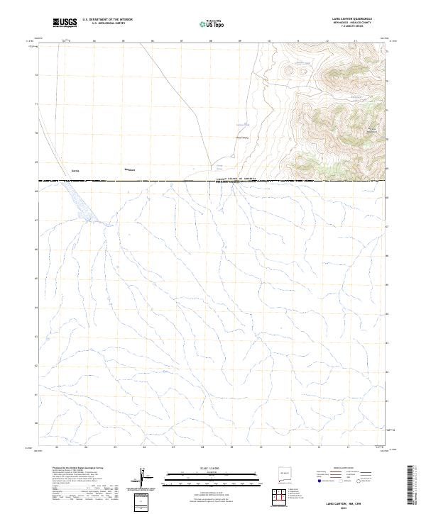 Lang Canyon, NM,CHH, US — USGS 7.5-minute topo (2023)