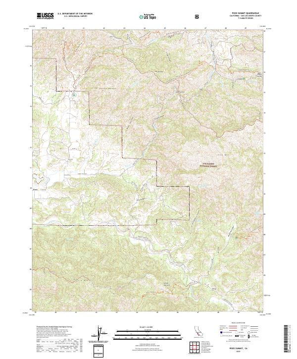 Pozo Summit, CA — USGS 7.5-minute topo (2021)