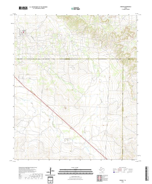 Forsan, TX — USGS 7.5-minute topo (2022)