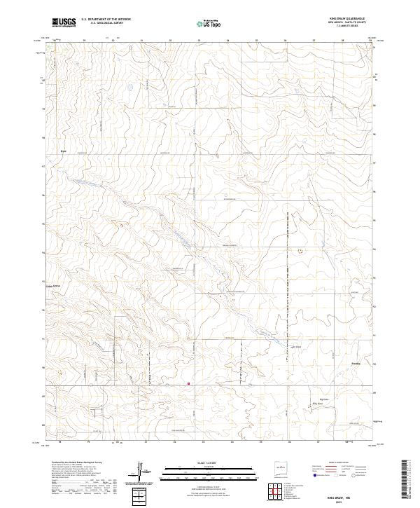 King Draw, NM — USGS 7.5-minute topo (2023)