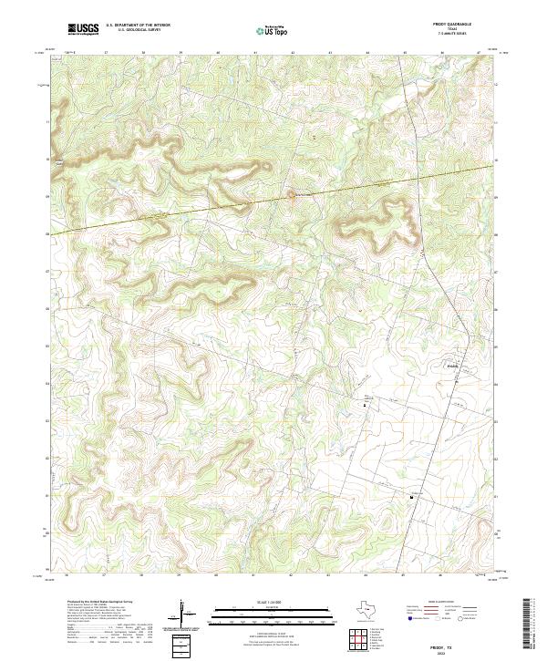 Priddy, TX — USGS 7.5-minute topo (2022)