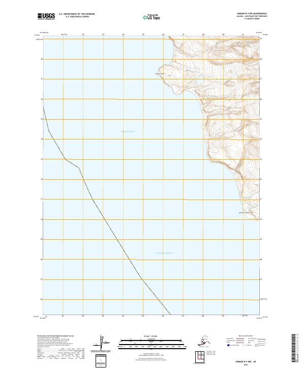 Unimak B-3 NW, AK — USGS 7.5-minute topo (2021)
