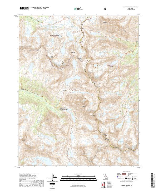 Mount Darwin, CA — USGS 7.5-minute topo (2021)