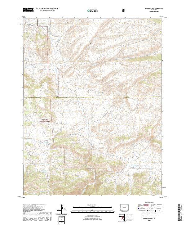 Gribbles Park, CO — USGS 7.5-minute topo (2022)