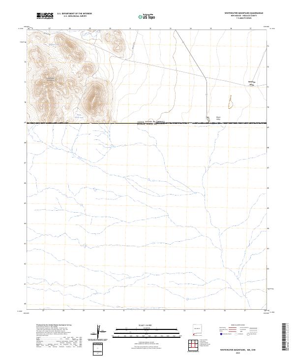 Whitewater Mountains, NM,CHH, US — USGS 7.5-minute topo (2023)