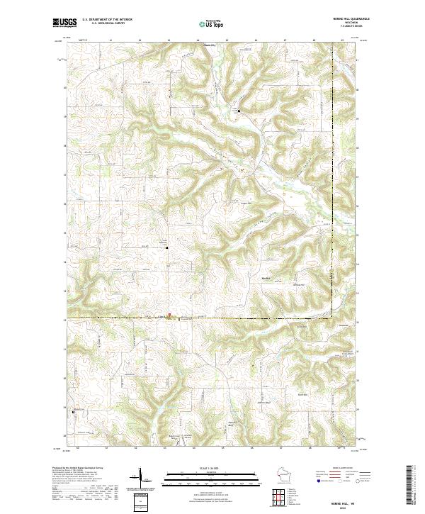 Nerike Hill, WI — USGS 7.5-minute topo (2022)