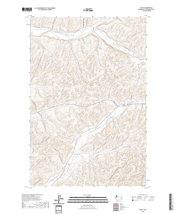 Dusty, WA — USGS 7.5-minute topo (2023)