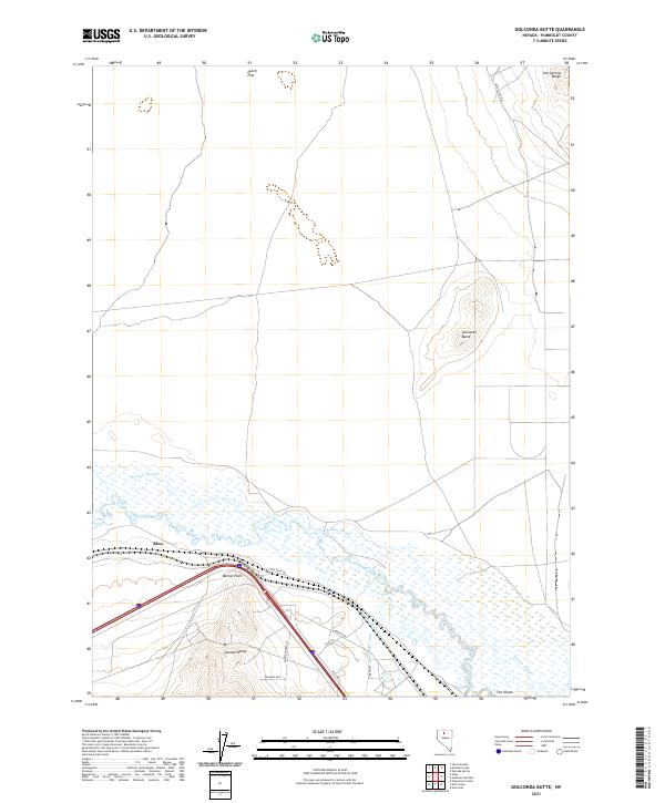 Golconda Butte, NV — USGS 7.5-minute topo (2021)
