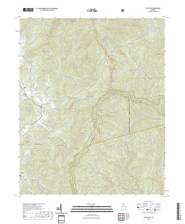 Jacks Gap, GA — USGS 7.5-minute topo (2024)