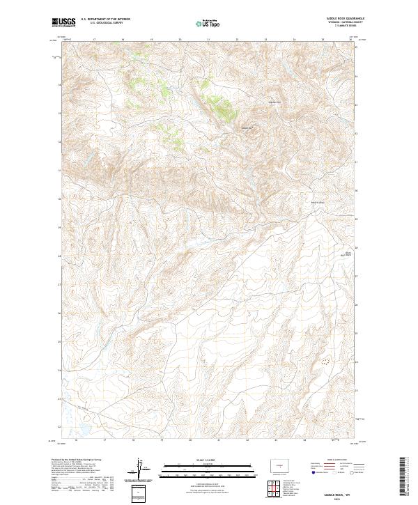 Saddle Rock, WY — USGS 7.5-minute topo (2021)