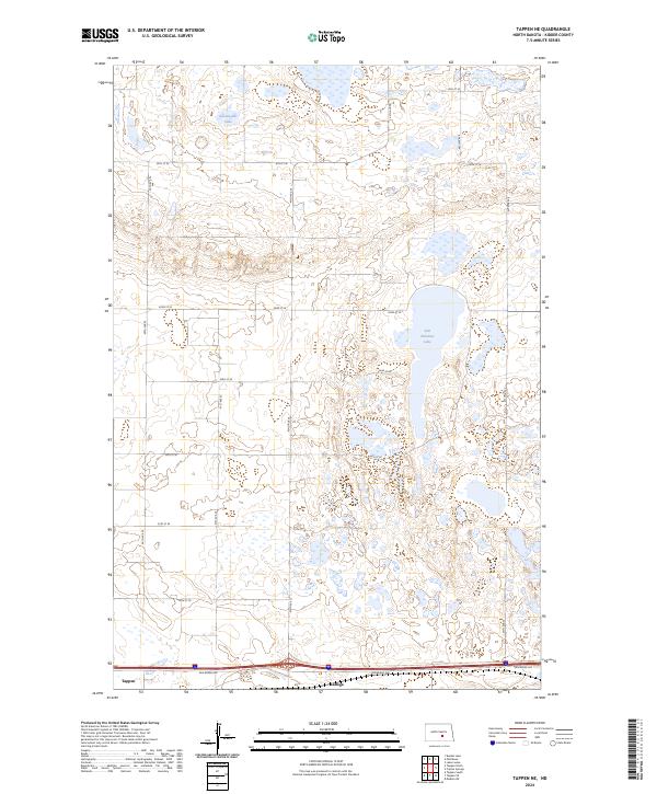 Tappen NE, ND — USGS 7.5-minute topo (2024)