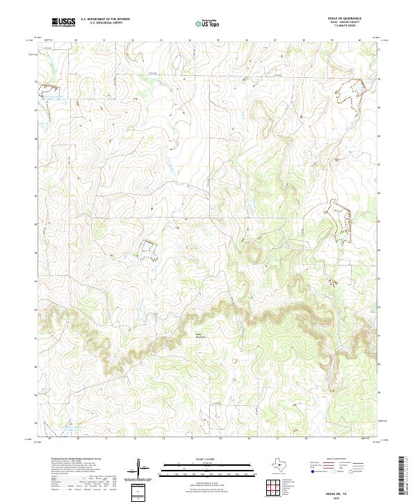 Doole SW, TX — USGS 7.5-minute topo (2022)