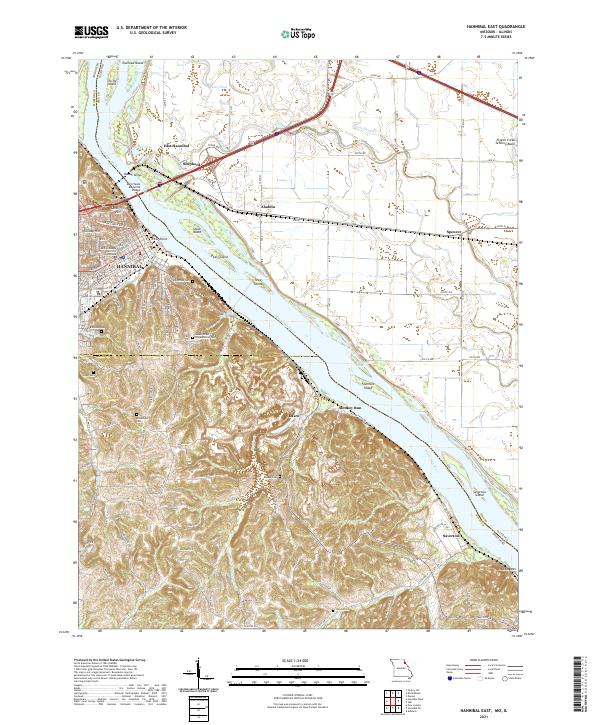 Hannibal East, MO-IL — USGS 7.5-minute topo (2021)