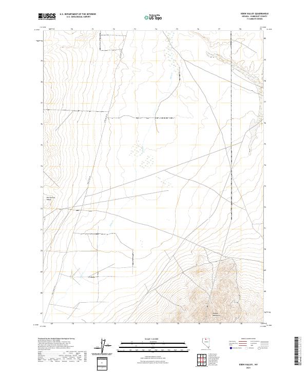 Eden Valley, NV — USGS 7.5-minute topo (2021)