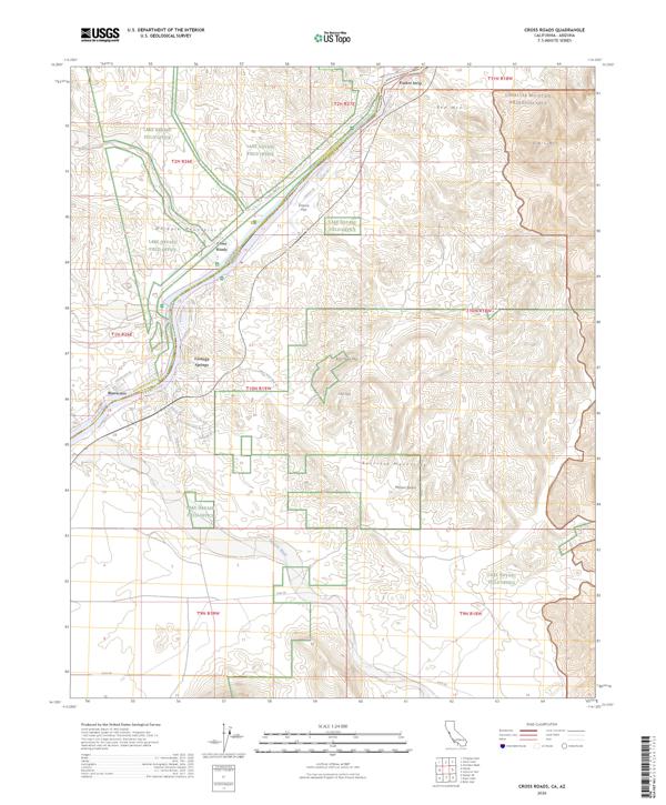 Cross Roads, CA-AZ — USGS 7.5-minute topo (2026)