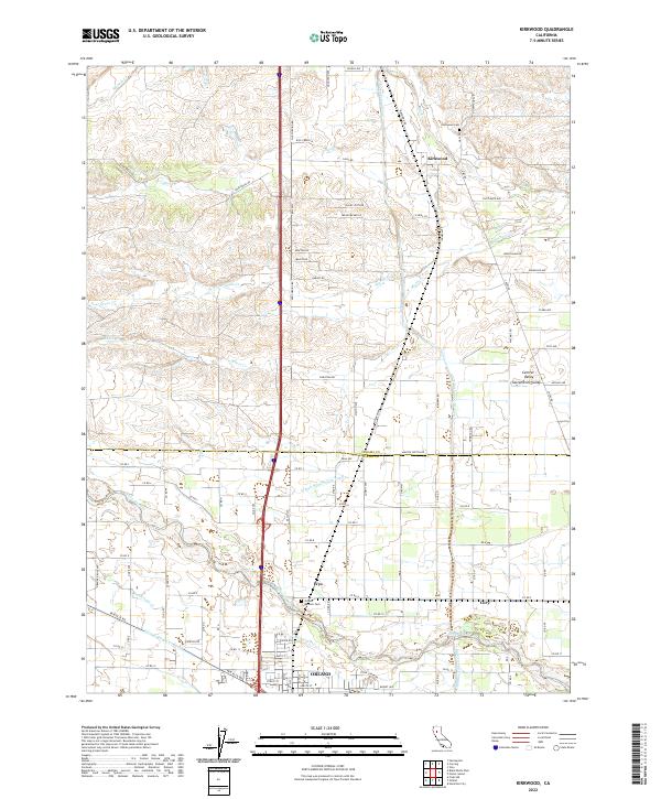 Kirkwood, CA — USGS 7.5-minute topo (2022)