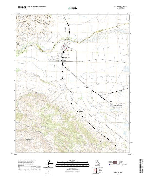 Guadalupe, CA — USGS 7.5-minute topo (2021)