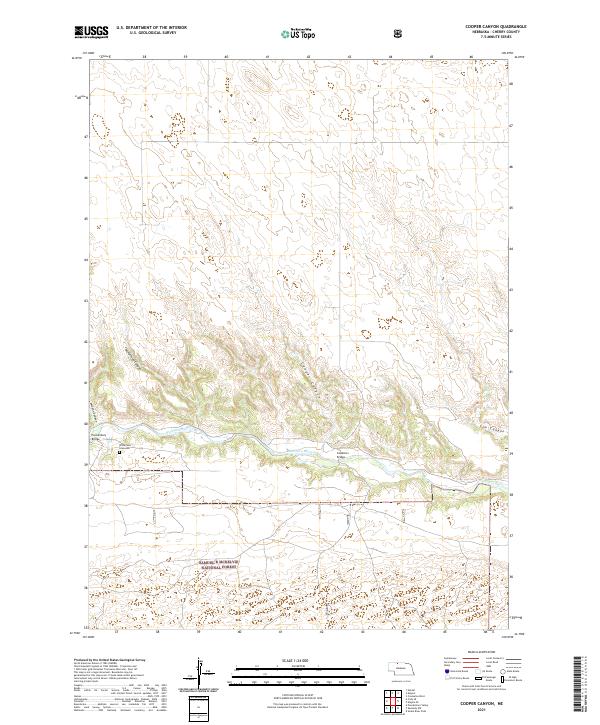 Cooper Canyon, NE — USGS 7.5-minute topo (2021)
