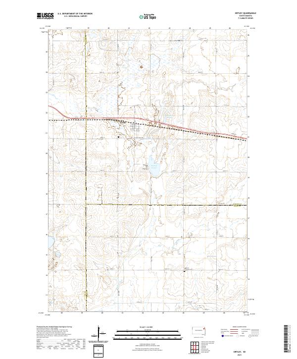 Ortley, SD — USGS 7.5-minute topo (2021)
