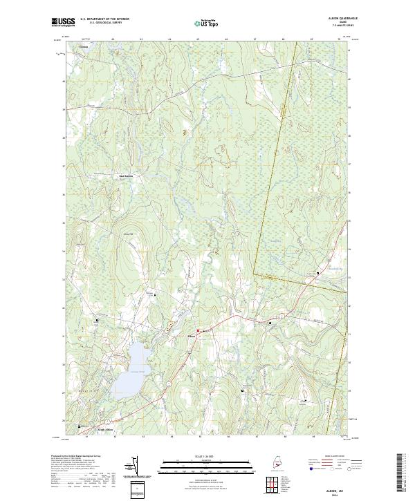 Albion, ME — USGS 7.5-minute topo (2024)