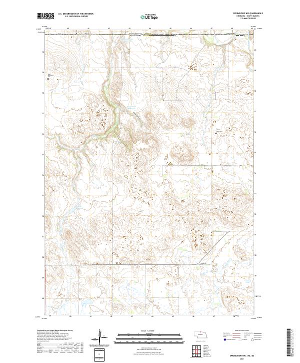 Springview NW, NE-SD — USGS 7.5-minute topo (2021)