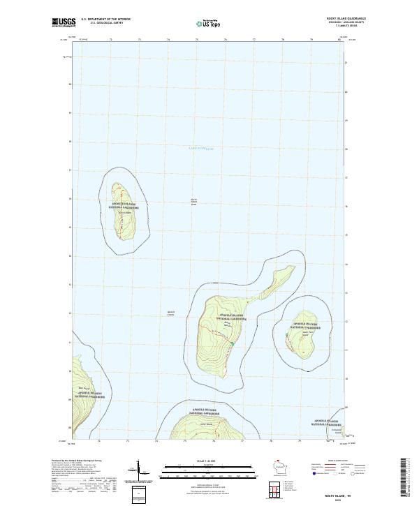 Rocky Island, WI — USGS 7.5-minute topo (2022)