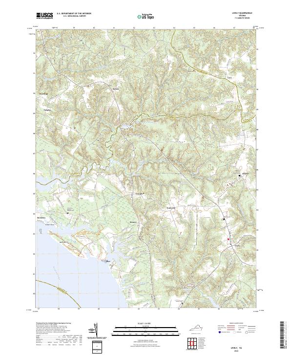 Lively, VA — USGS 7.5-minute topo (2022)